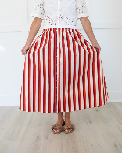 Georgia Skirt in Cabana Stripes