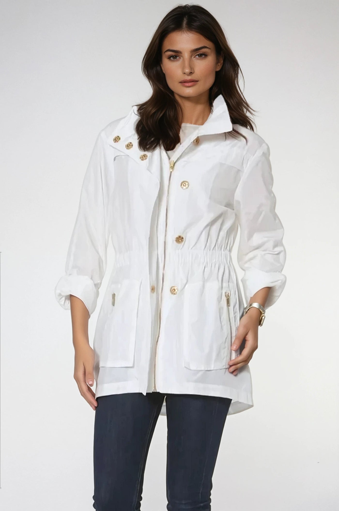 Waterproof Ivory Rain Jacket