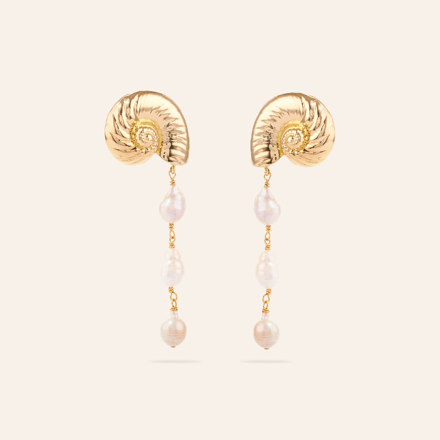 Concha Shell Drop Earrings