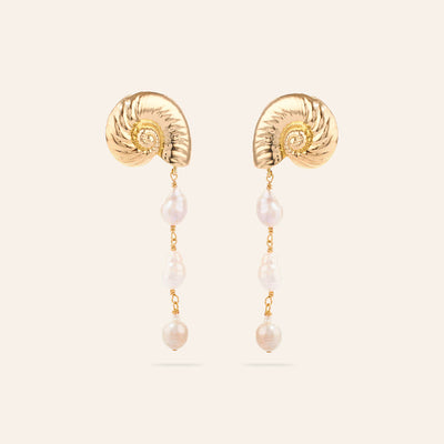 Concha Shell Drop Earrings