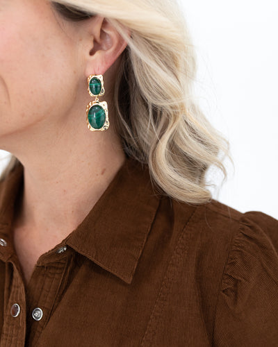 Gwyneth Earrings in Green by Mignonne Gavigan