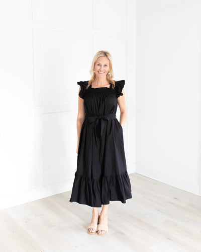 Black Tabitha Midi Dress by Cleobella