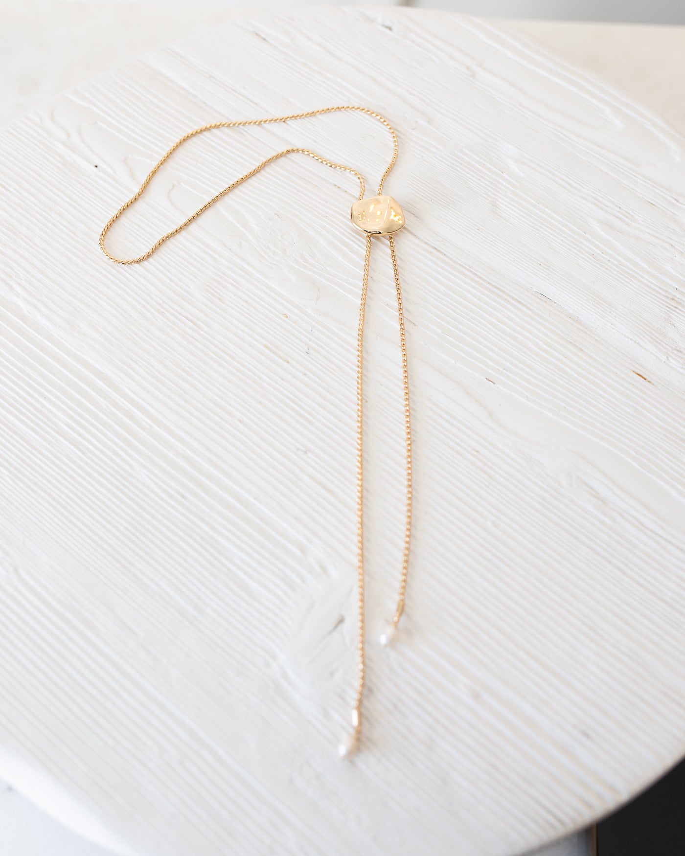 Gold Liquid Bolo Necklace