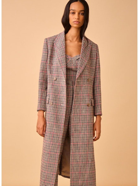 Travel Coat in Clarence Houndstooth