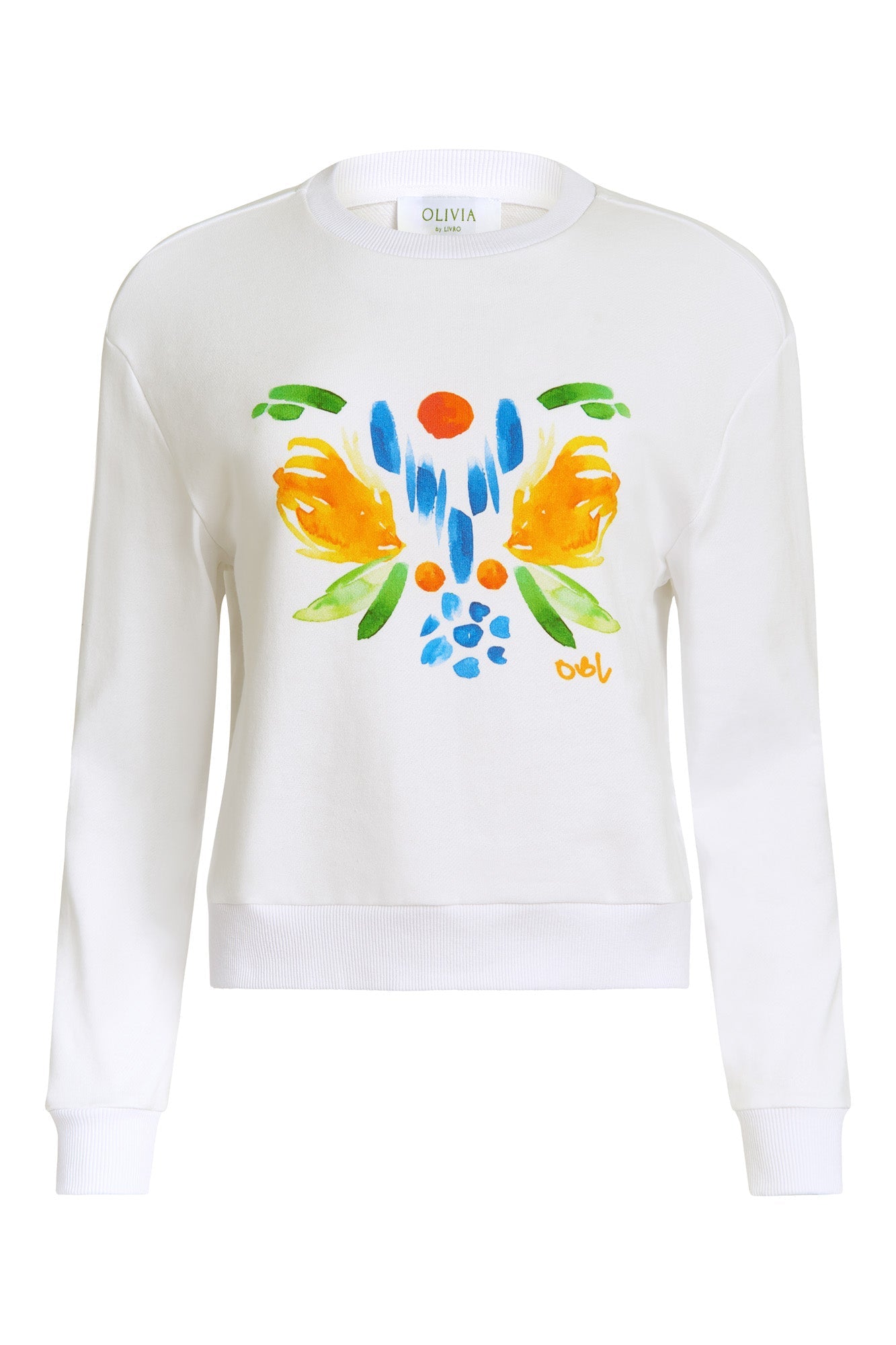 White Brush Stroke Sweatshirt