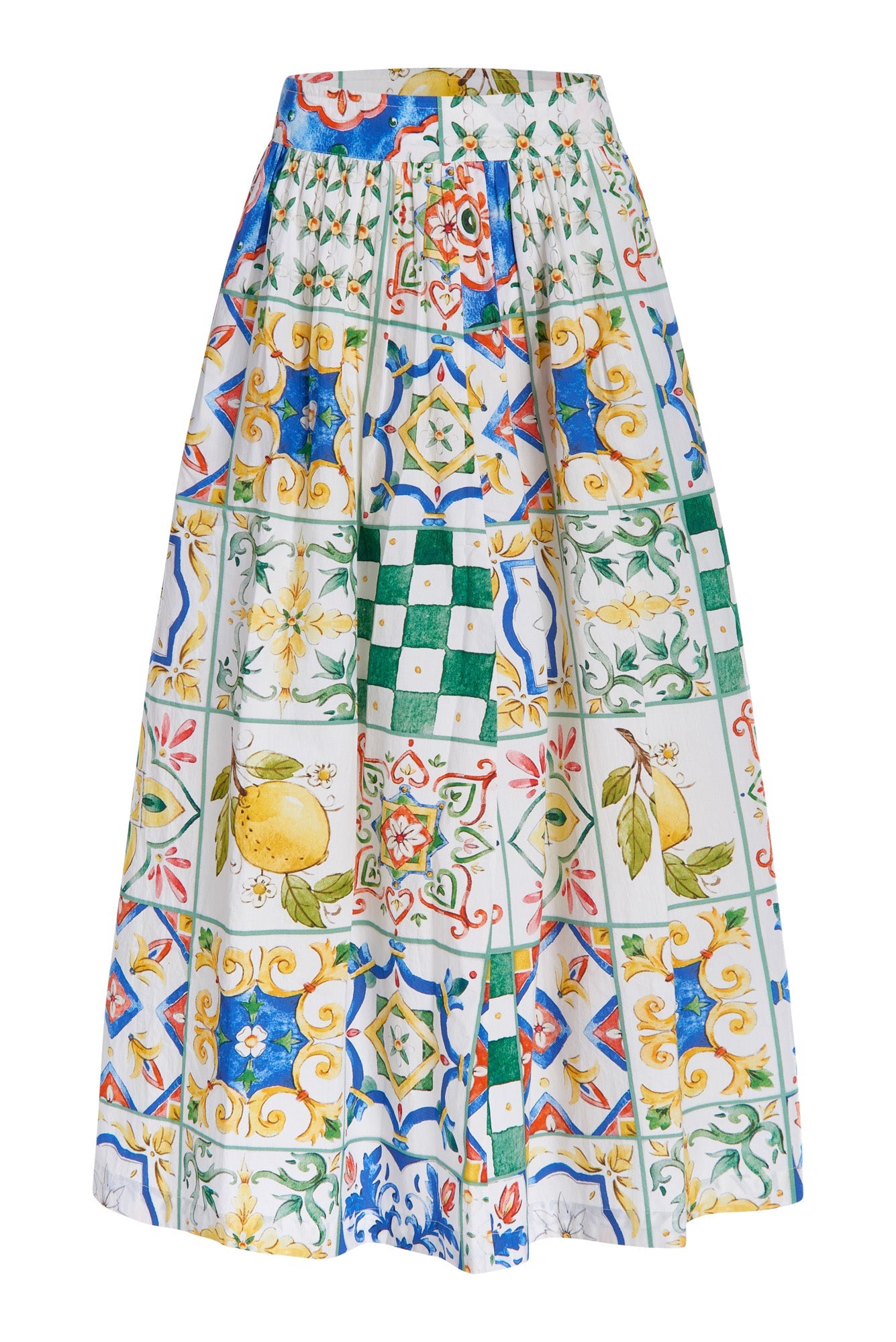 Window Pane Midi Skirt