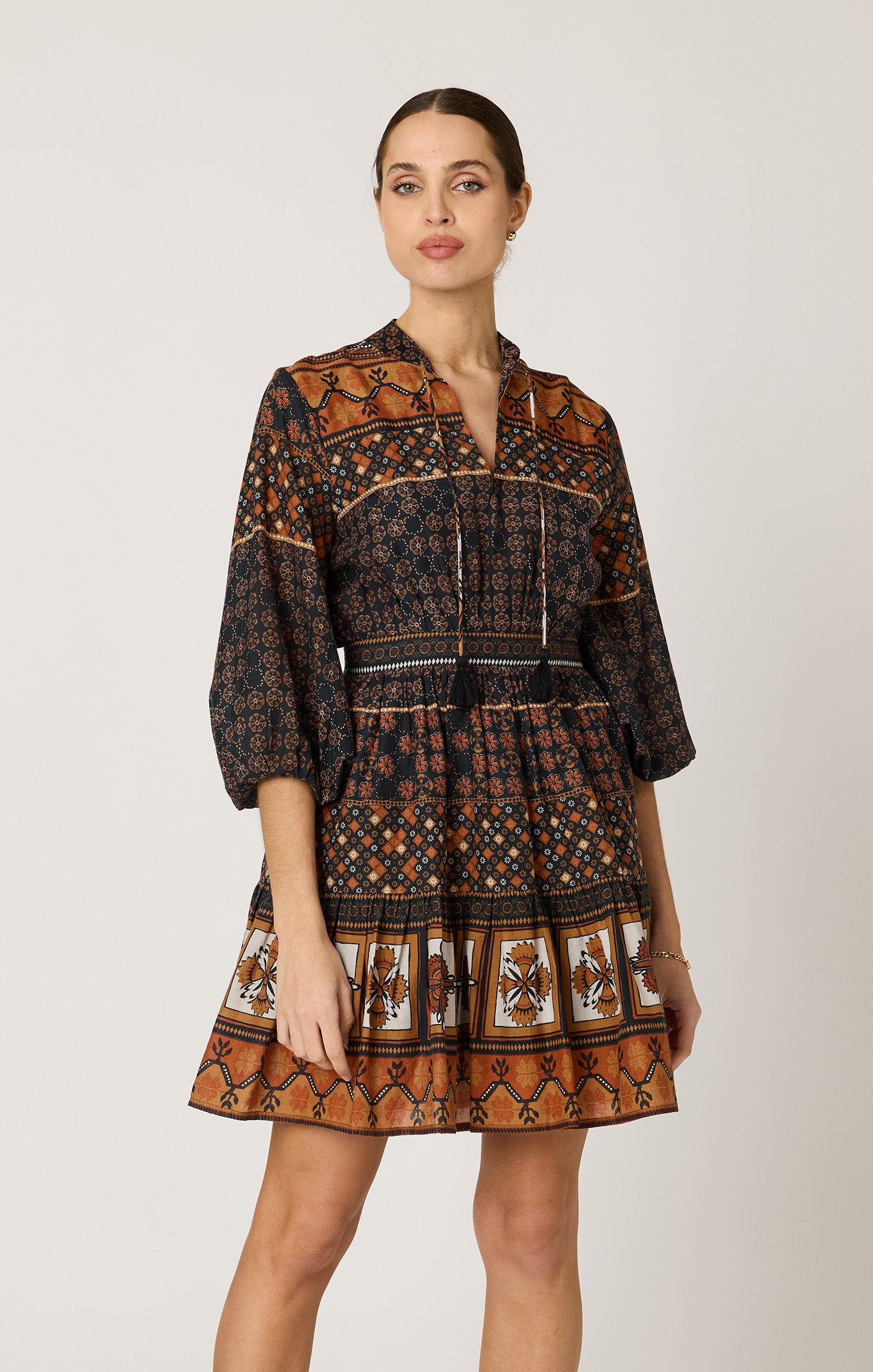 Priyanka Mini Dress in Zocalo Print
