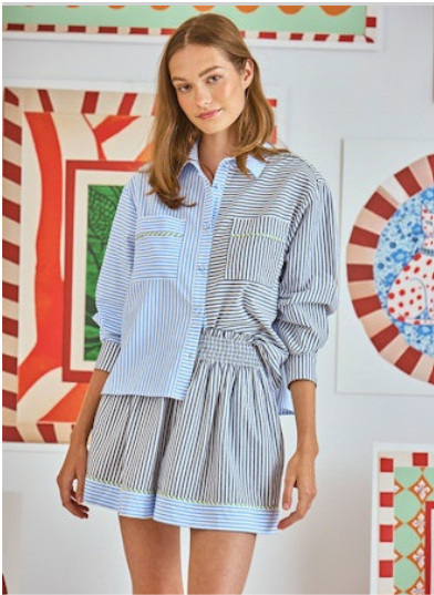 Hudson Shirt in Croquet Stripe