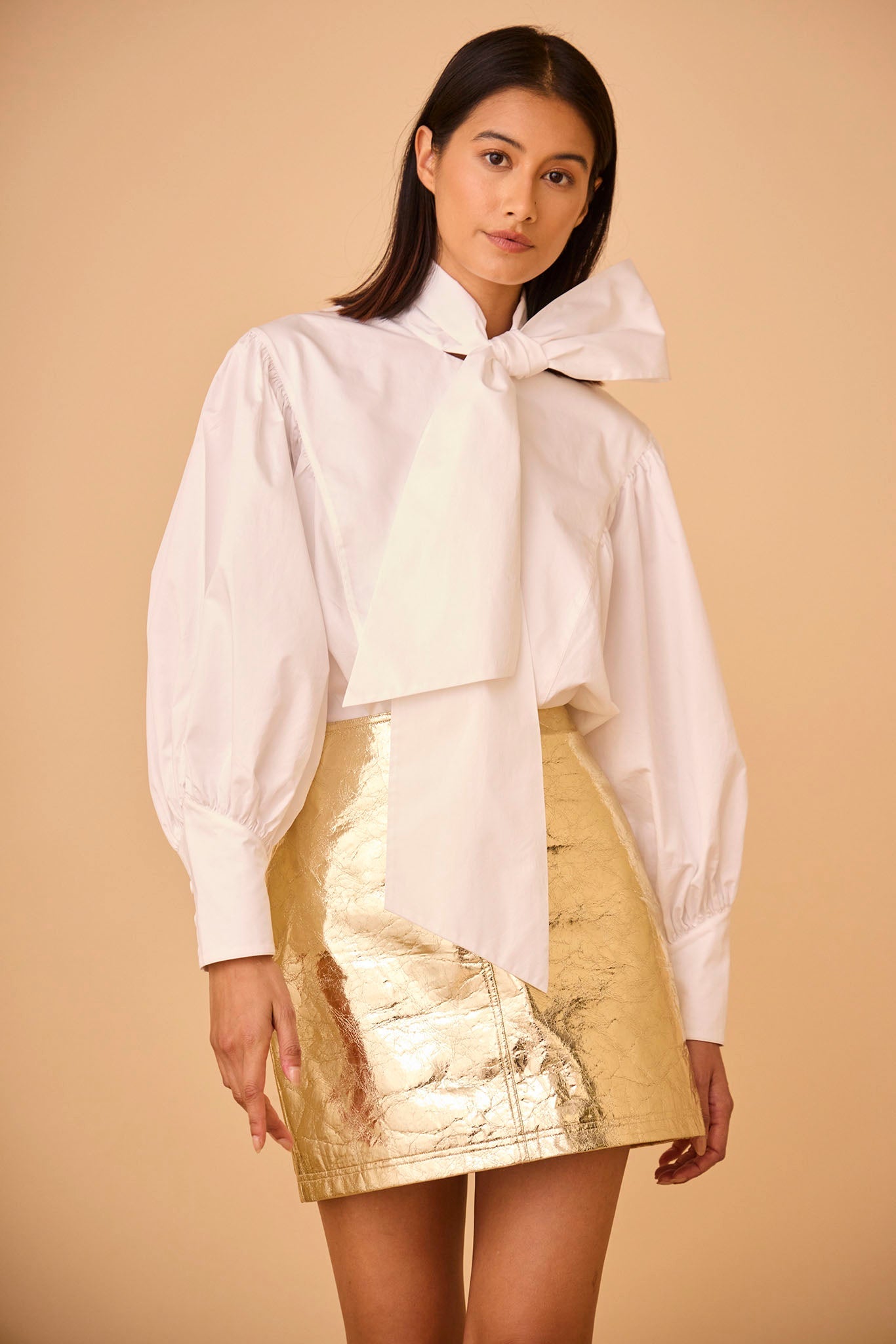 Gold Kaitlin Skirt by Hunter Bell