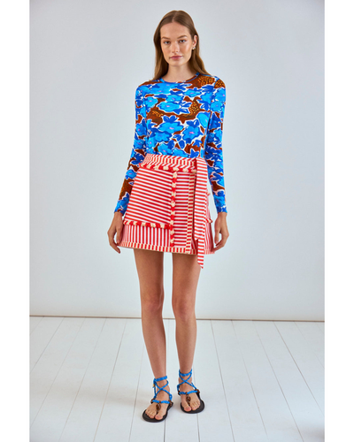 Poppy Stripe Bay Skirt by Hunter Bell