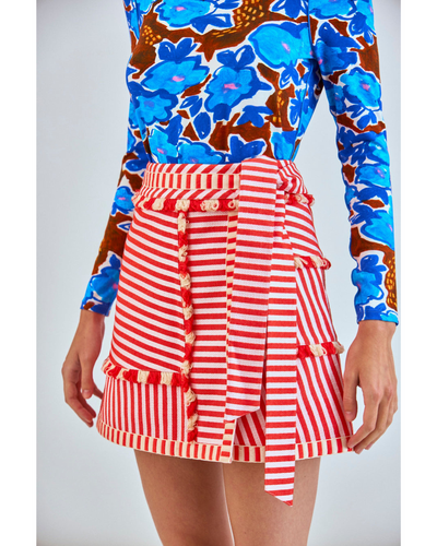 Poppy Stripe Bay Skirt by Hunter Bell