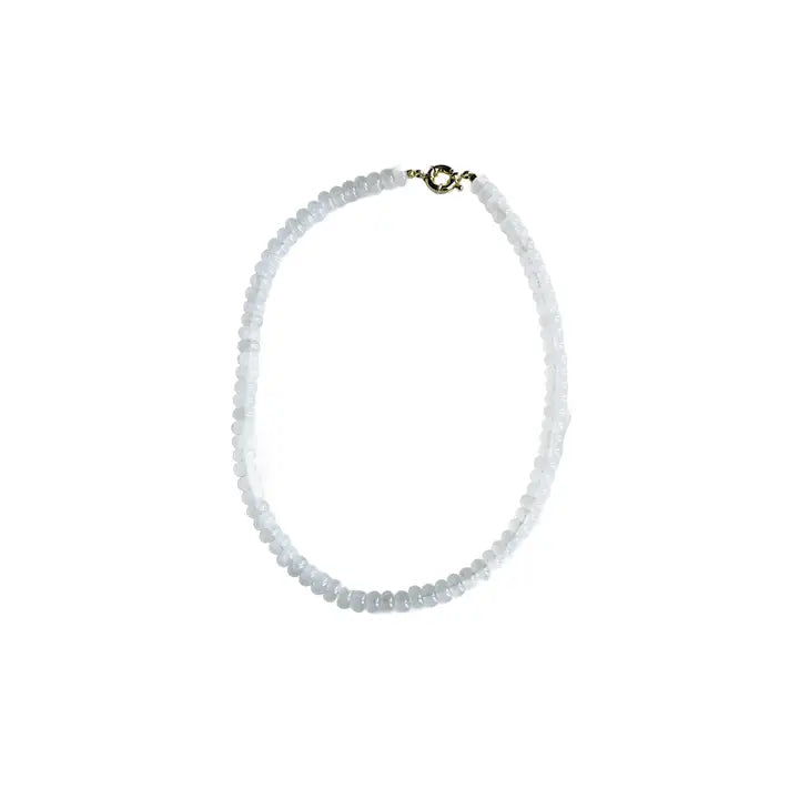 White Jade 17" Beaded Necklace