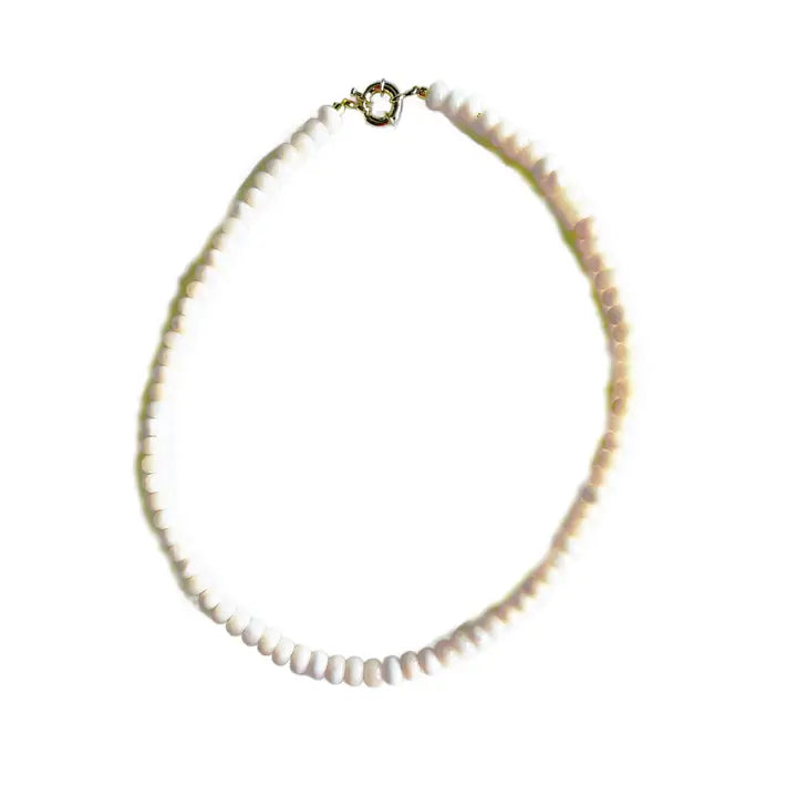 Light Peach 17" Beaded Necklace