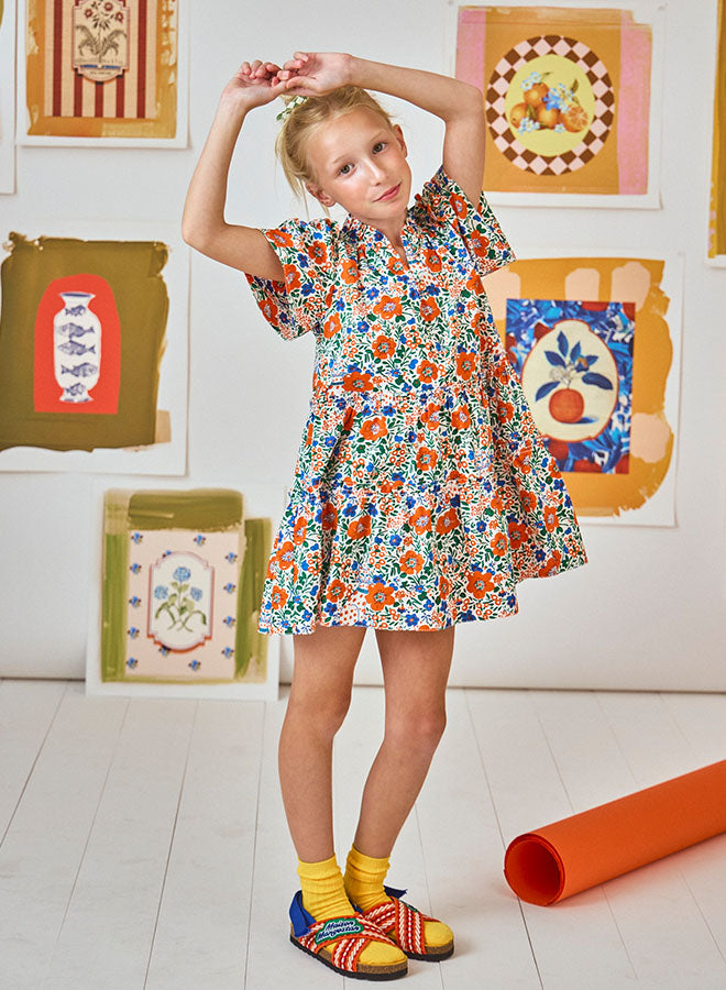 Kids Merritt Dress in Catnap by Hunter Bell