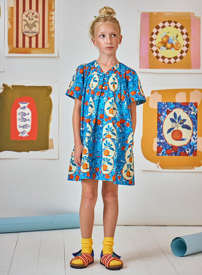 Kids Youjin Dress in Orange Grove by Hunter Bell