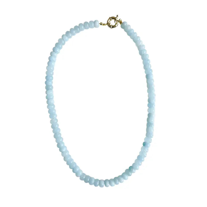 Ice Blue 17" Beaded Necklace