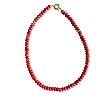 Red Jasper 17" Beaded Necklace