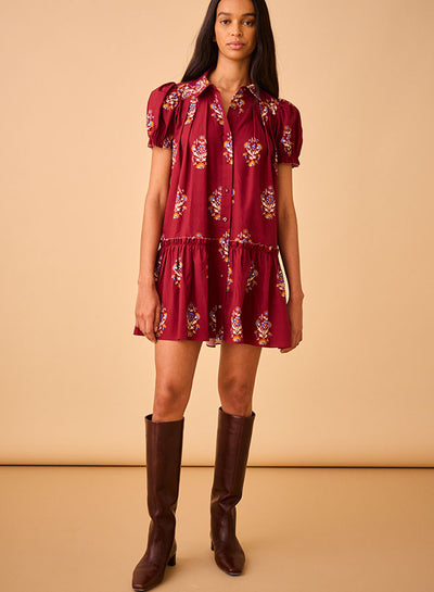 Drifter Mini Dress in Mulberry Fleur by Hunter Bell