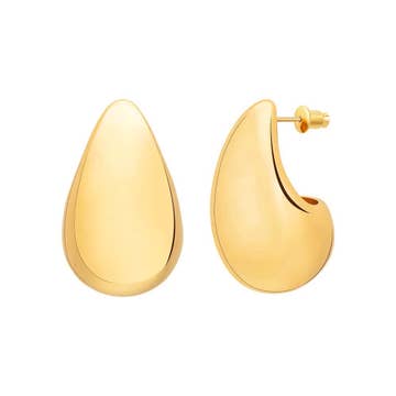 Mini Raindrop Earrings in Gold
