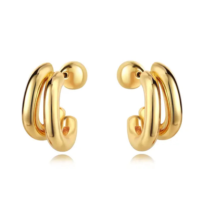 Gold Double Hoop Earrings