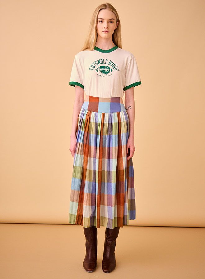 Stratton Skirt in Tetbury Plaid by Hunter Bell