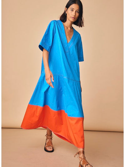 Gigi Dress in Colorblock by HUNTER BELL