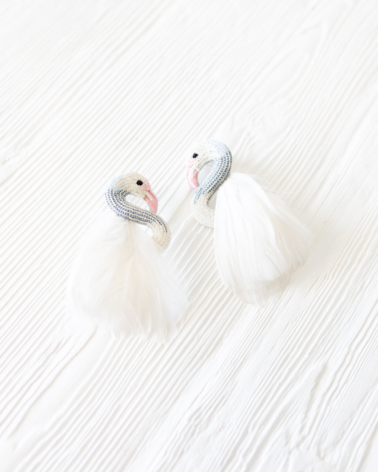 Mignonne Gavigan White Swan Earrings