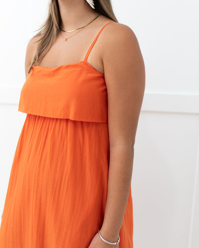 Skyla Dress in Papaya Orange