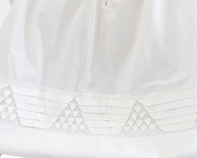 White Relaxed Fit Diamond Stitched Dress
