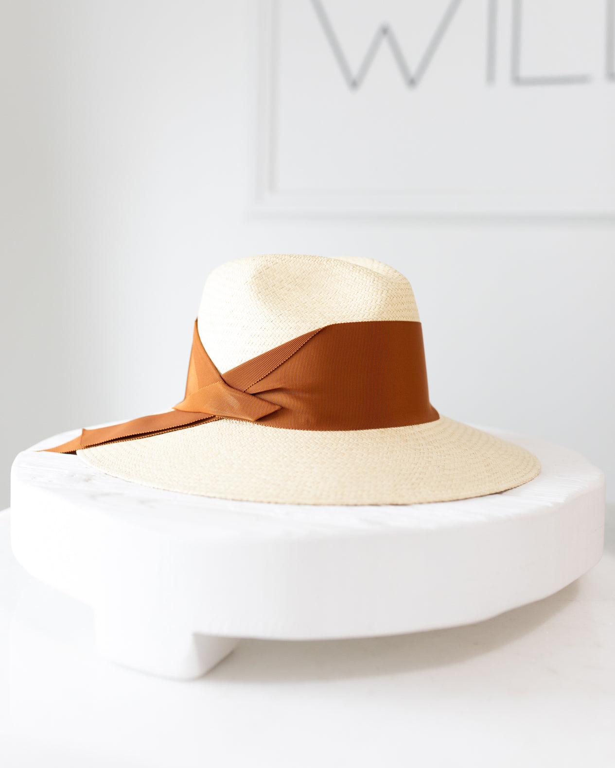 Freya Gardenia Hat in Natural and Honey