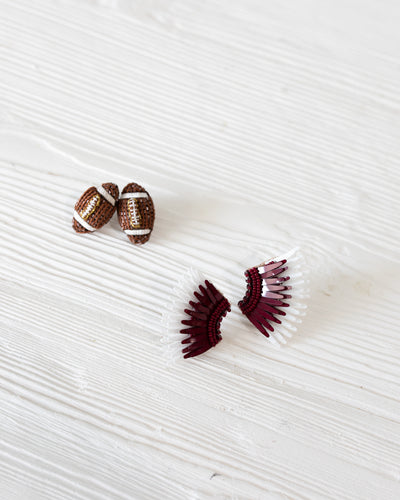 Mini Madeline Maroon and White by Mignonne Gavigan