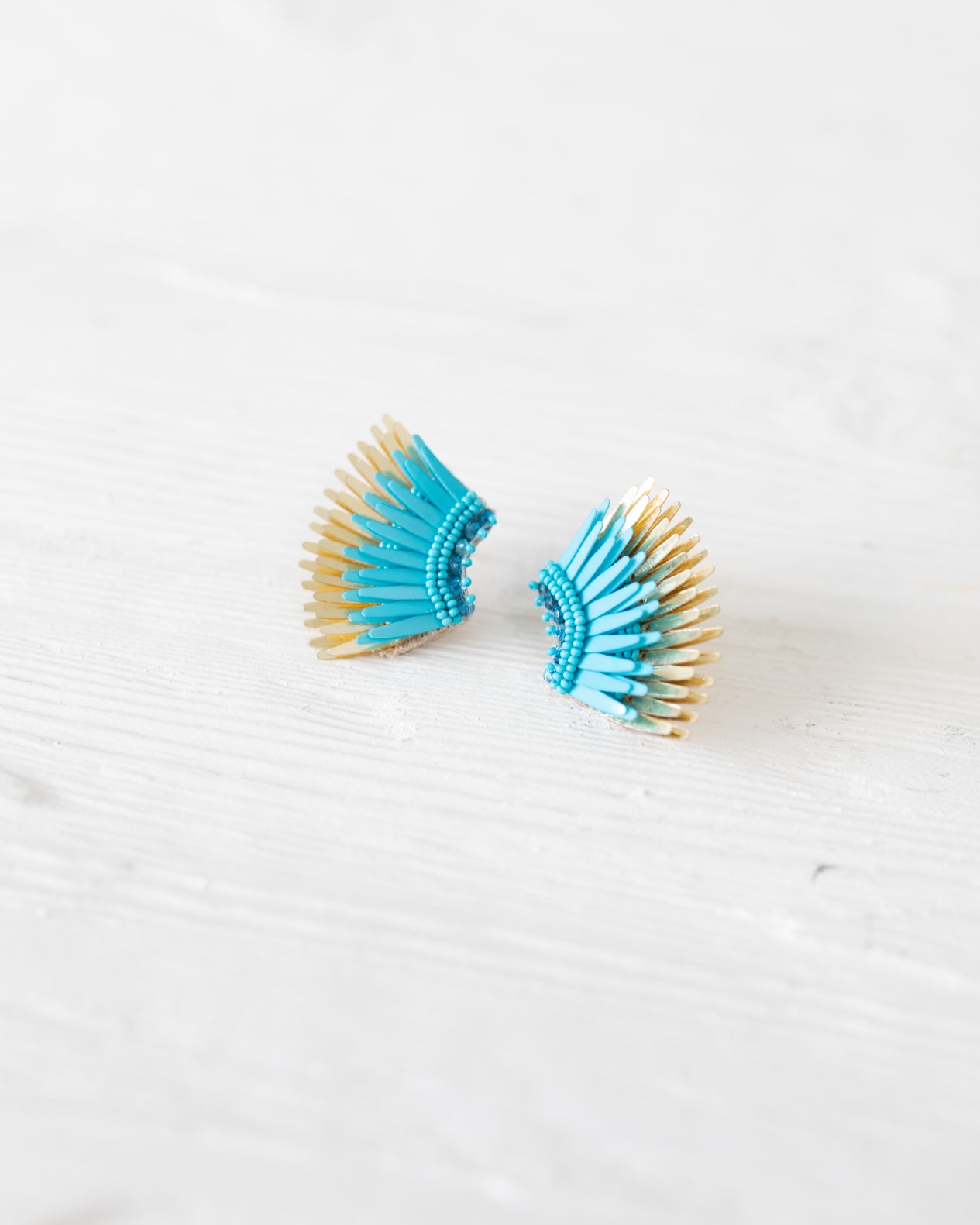 MINI MADELINE EARRINGS Cerulean Gold AND GOLD by MIGNONNE GAVIGAN