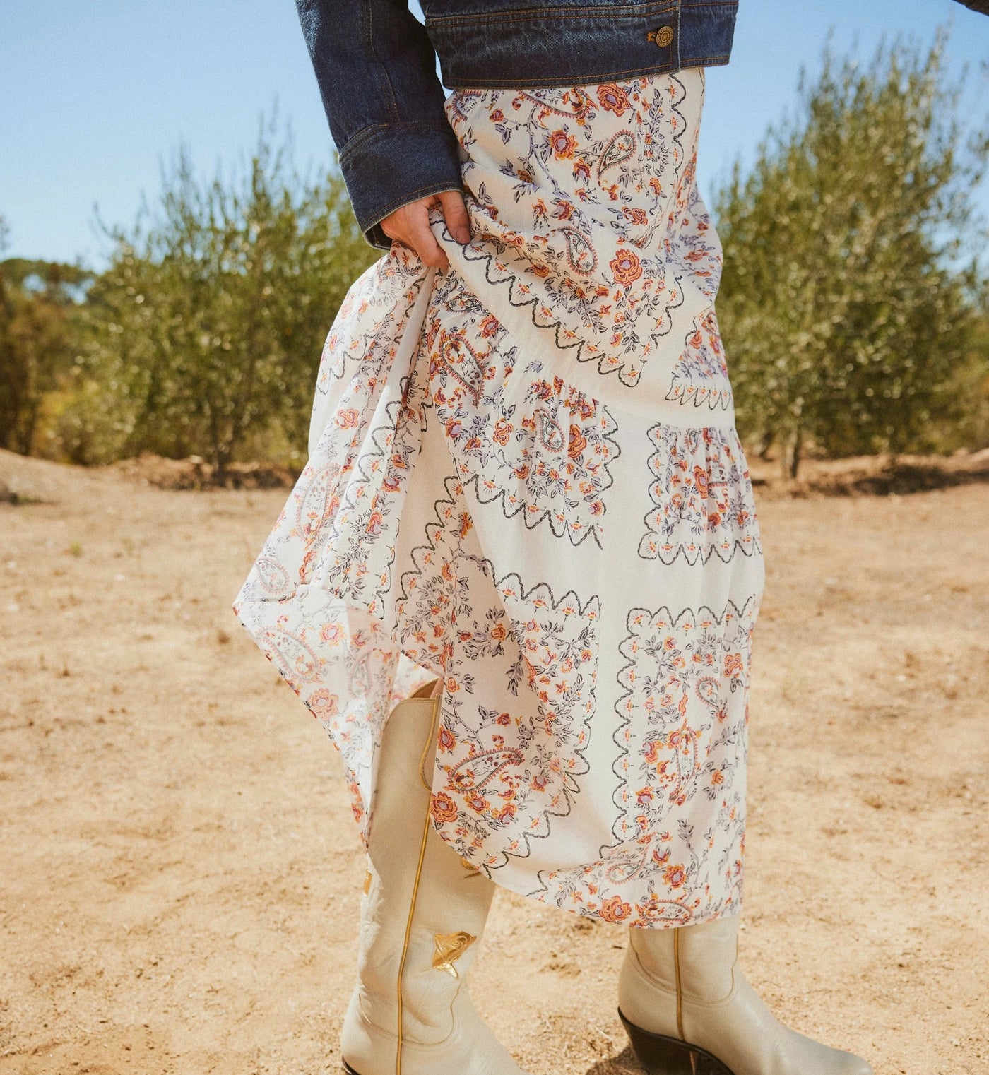 Marjorie Ankle Skirt in La Ramos Print