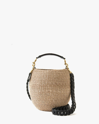 Woven Top Handle Basket Bag