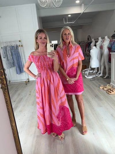 Rhodes Dress in Candy Pink Tigers by SHERIDAN FRENCH