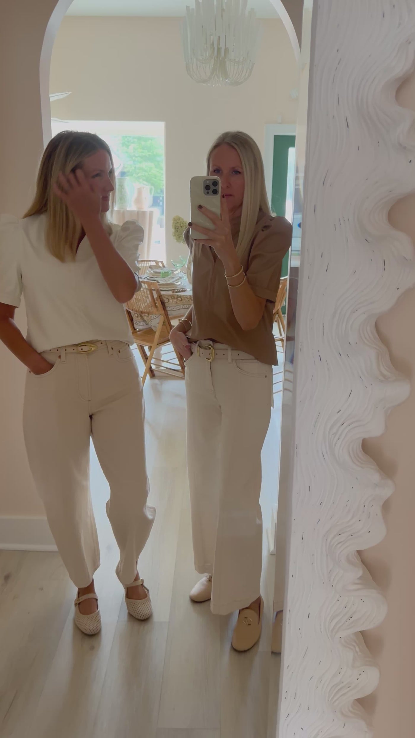 Cream Vegan Leather Top