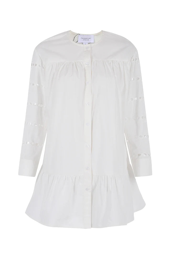 The Mika Dress in Cotton Eyelet