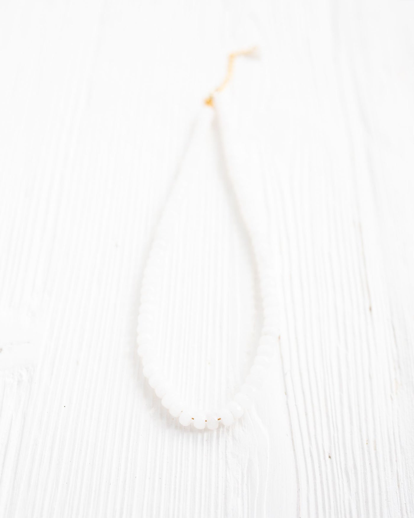 White Jade Beaded Necklace