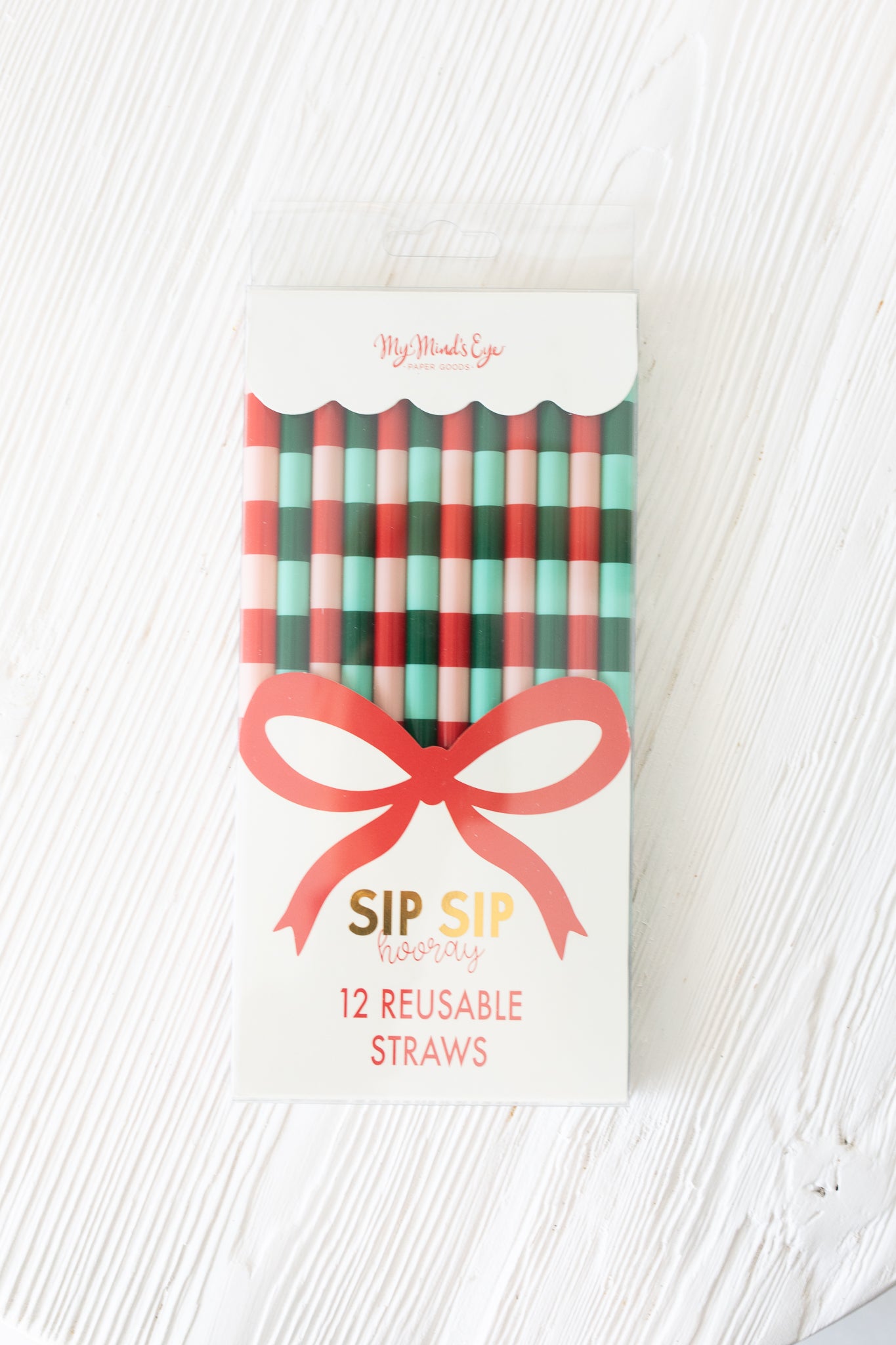 Red and Pink & Green and Mint Straw Set