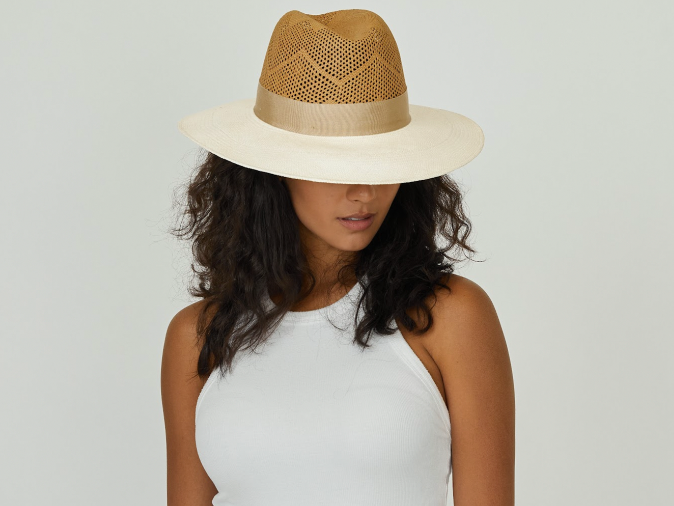 Freya Camellia Hat in Sand/Natural