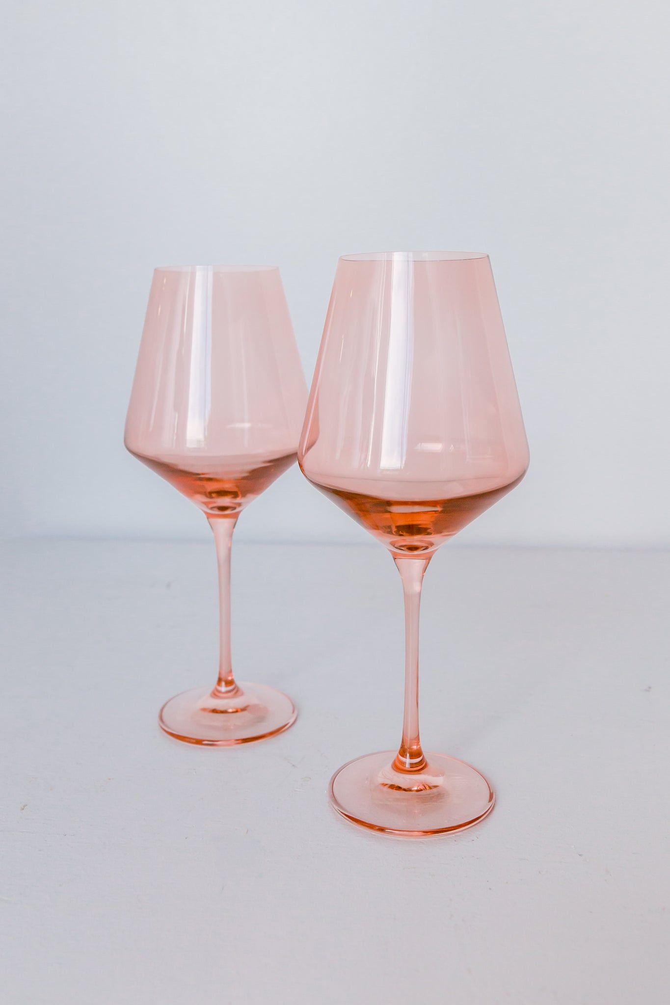 Blush Pink ESTELLE COLORED WINE STEMWARE-Set of 2