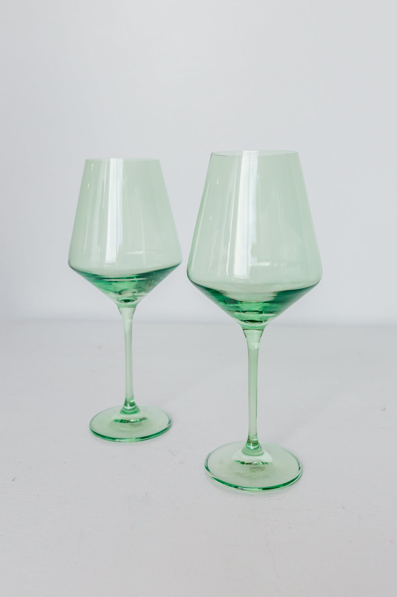 Mint Green ESTELLE COLORED WINE STEMWARE-Set of 2
