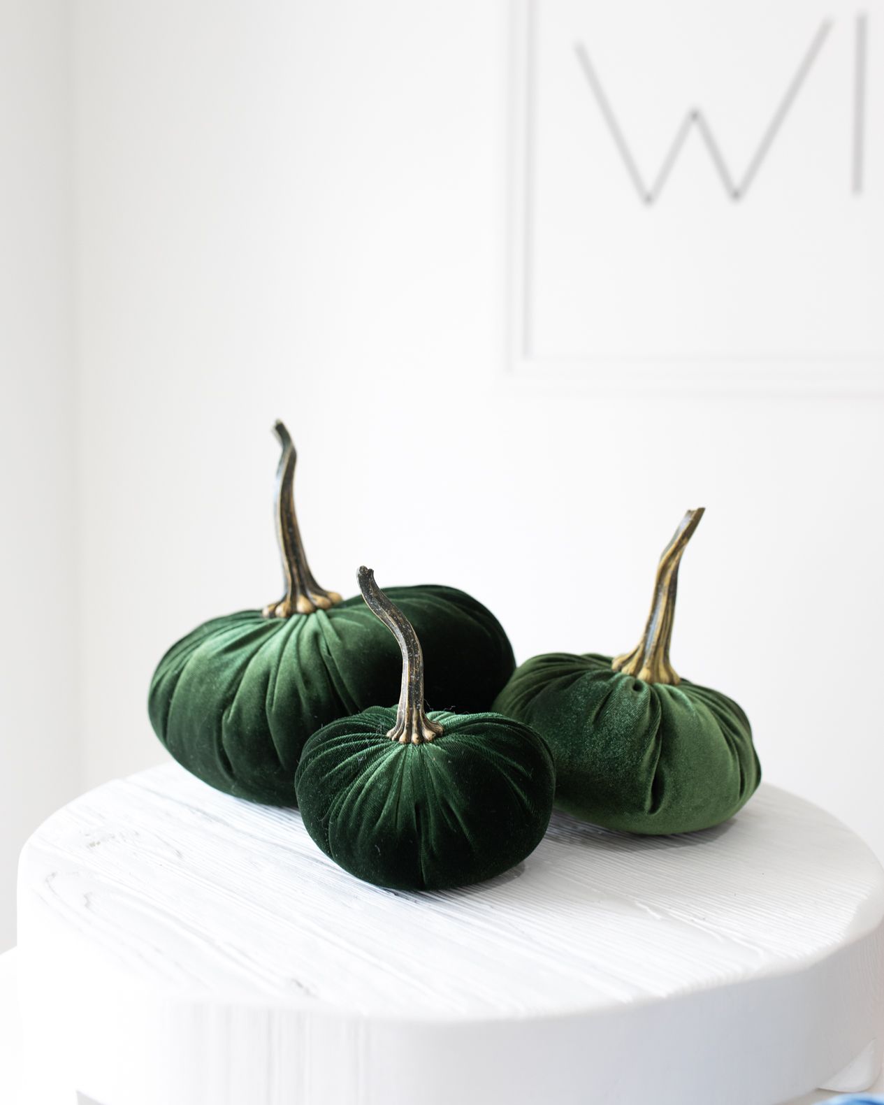 Large Velvet Pumpkins In Various Colorways