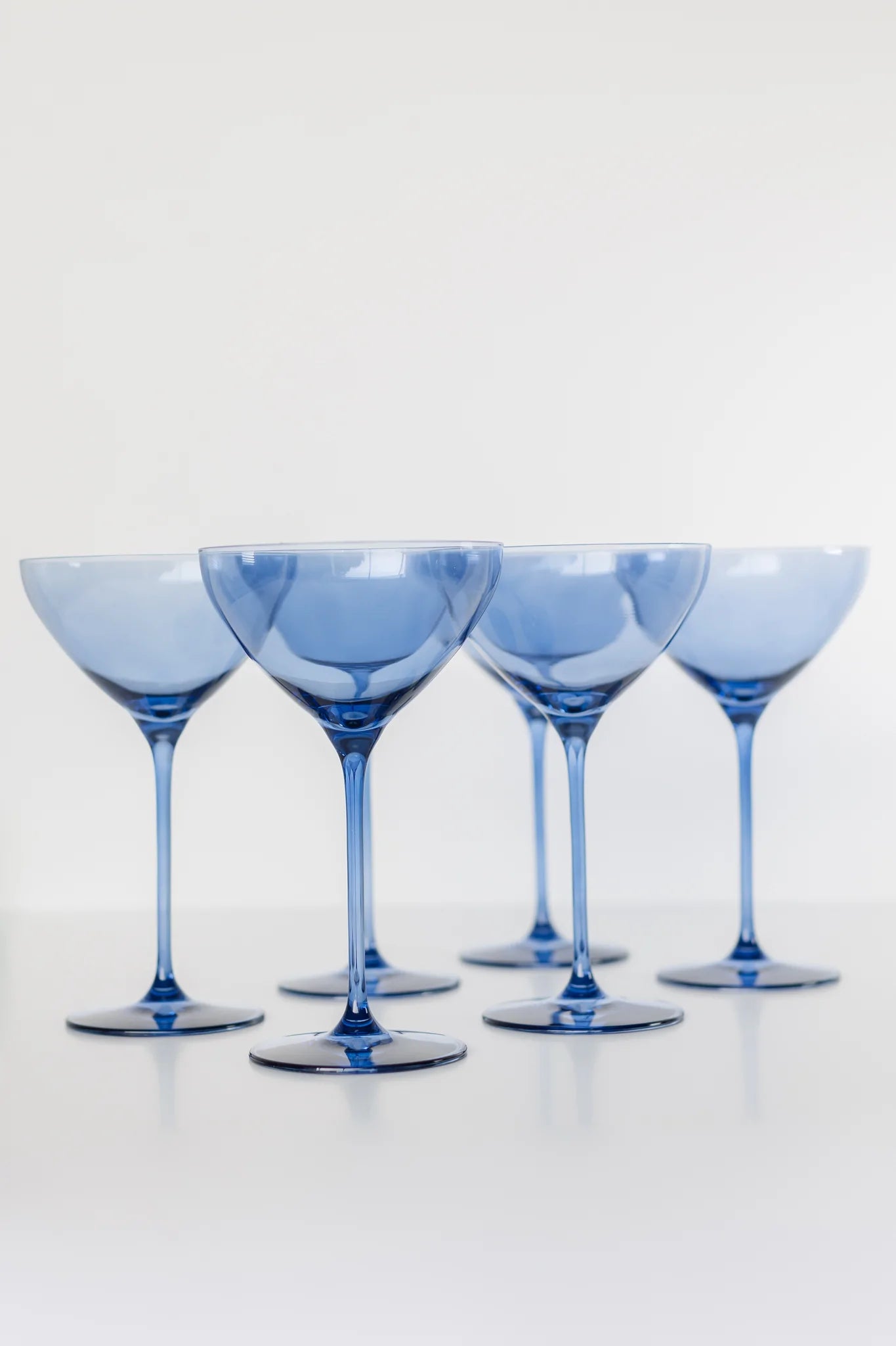 Estelle Colored Martini Glass - Set of 6 In Cobalt Blue - Pre Order