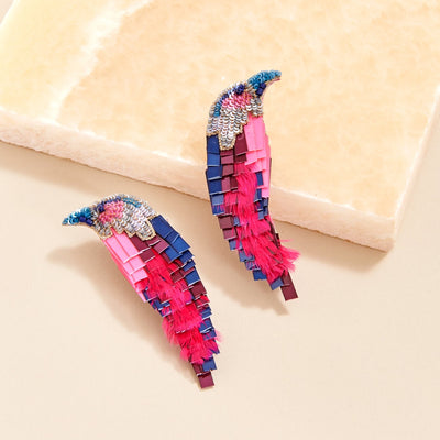 Mignonne Gavigan Hot Pink Bird Earrings