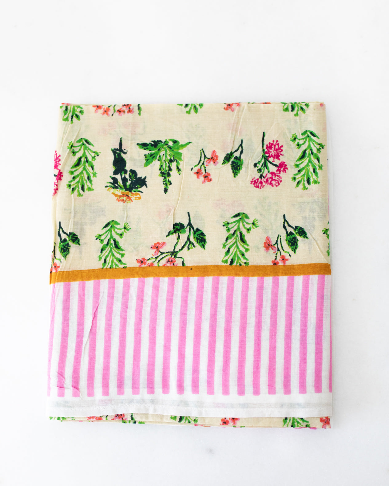 Pink Stripe and Floral Sarong