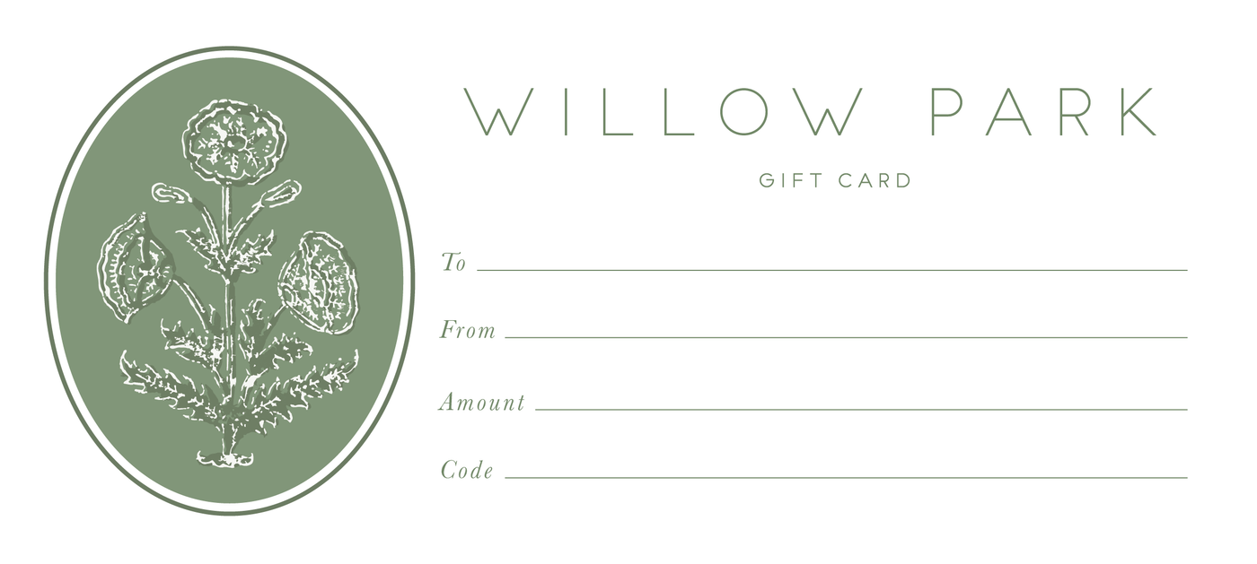 Willow Park Gift Card Printed Version