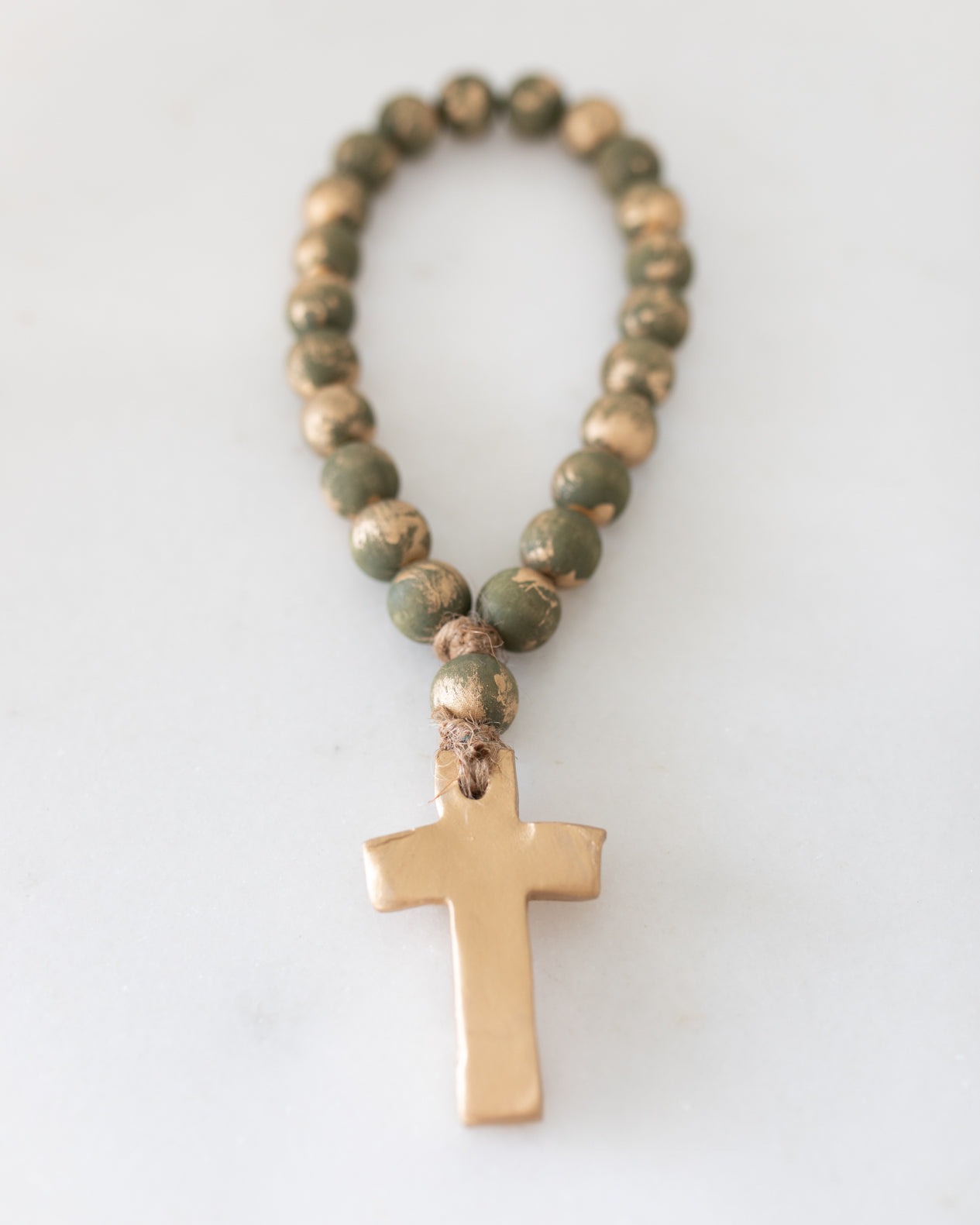 The Sercy Studio Small Green Blessing Beads 12"