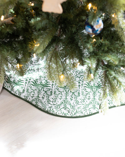 Green Floral Tree Skirt by Saule Park