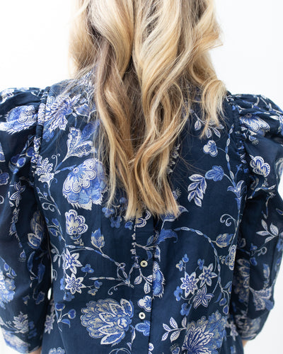 Blaire Dress in Navy Floral